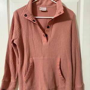 Maurices Pink Waffle Knit Turtleneck Sweater